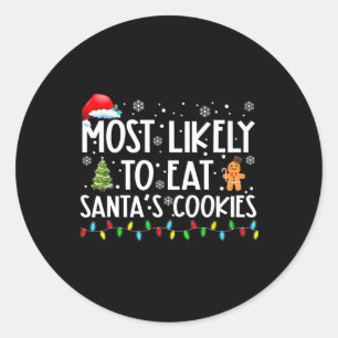 Adesivo Mais Provável Para Comer Cookies De Papai noel Div