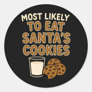 Adesivo Mais Provável Para Comer Cookies De Papai noel Mos