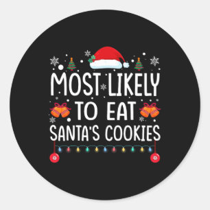 Adesivo Mais Provável Para Comer O Natal Da Família Santas