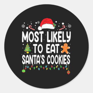 Adesivo Mais Provável Para Comer O Natal Da Família Santas
