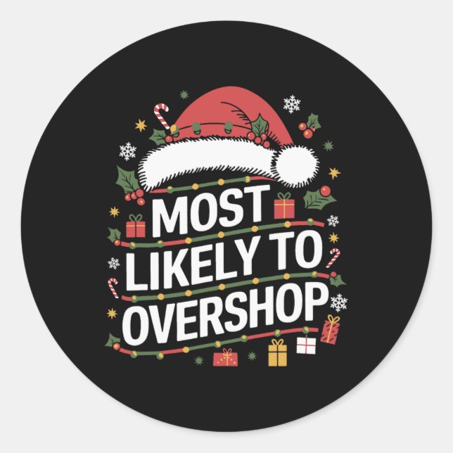 Adesivo Mais Provável Para Comprar O Natal Familiar (Frente)