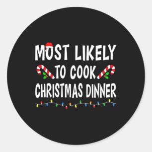 Adesivo Mais Provável Para Cozinhar Janto De Natal Família