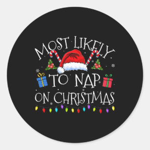 Adesivo Mais Provável Para Dormir No Natal Engraçado Pa
