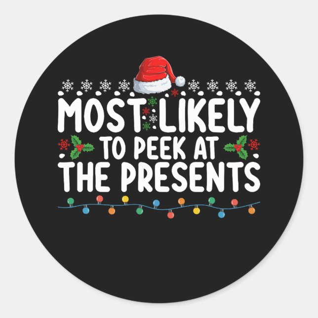 Adesivo Mais Provável Para Esperar No Natal Atual (Frente)