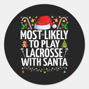 Adesivo Mais Provável Para Jogar Lacrosse Com Papais noeis