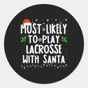 Adesivo Mais Provável Para Jogar Lacrosse Com Papais noeis