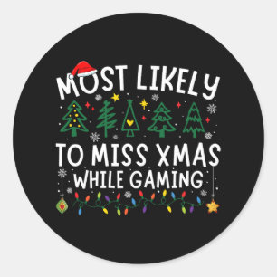 Adesivo Mais Provável Para Mentir Xmas Enquanto Os Jogos C