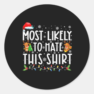 Adesivo Mais Provável Para Odiar Este Pijama De Natal Fami