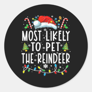 Adesivo Mais Provável Para Pet Da Família De Natal Da Rebe