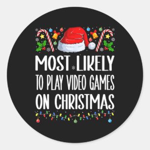 Adesivo Mais Provável Para Tocar Videos games No Natal Eng