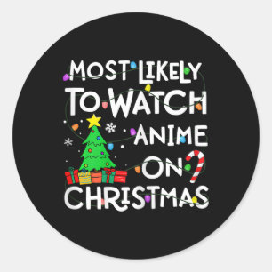Adesivo Mais Provável Para Ver Animes No Chapéu De Natal