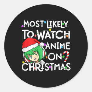 Adesivo Mais Provável Para Ver Animes No Chapéu De Natal