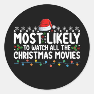 Adesivo Mais Provável Para Ver Todos Os Filmes De Natal