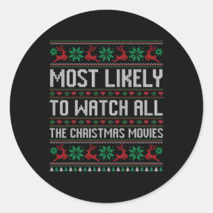 Adesivo Mais Provável Para Ver Todos Os Filmes De Natal Fa