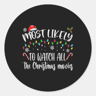 Adesivo Mais Provável Para Ver Todos Os Filmes De Natal Fa
