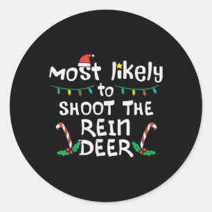 Adesivo Mais Provável Que O Reindeer Da Família Natal M