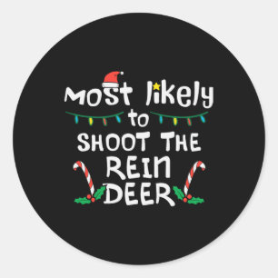 Adesivo Mais Provável Que O Reindeer Da Família Natal M