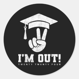 Adesivo Mais velho 2024 Classe De Formandos De Graduação 2