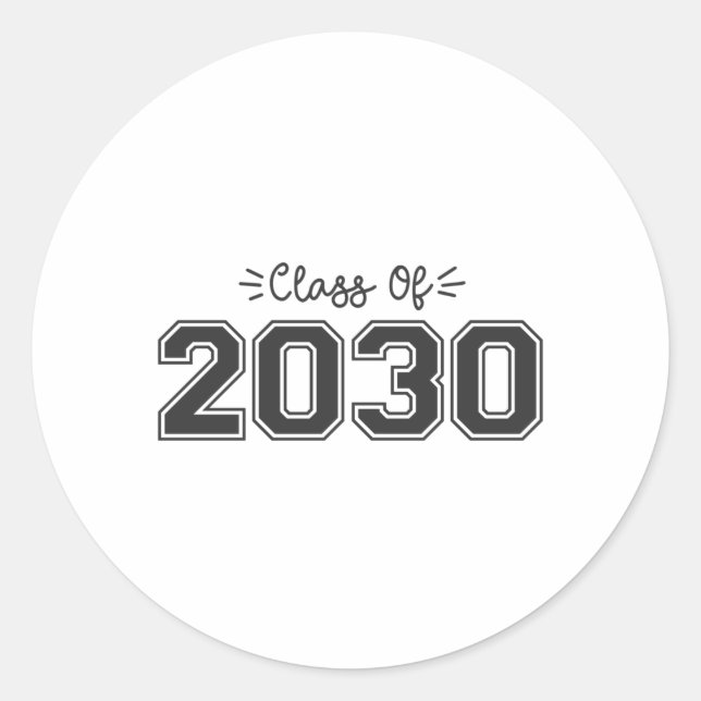 Adesivo mais velho 2030, Classe de Graduação 2030 (Frente)