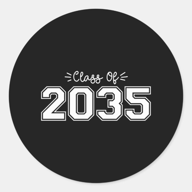 Adesivo mais velho 2035, Classe de Graduação 2035 (Frente)