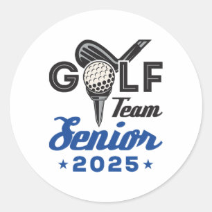 Adesivo Mais velho Da Equipe Golf 2025 Graduação Noite Cl