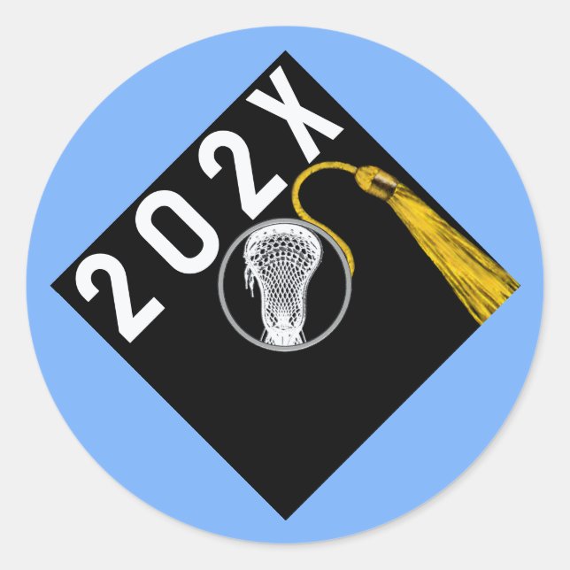 Adesivo Mais velho de Equipe de Lacrosse - Palheta Azul-Lu (Frente)