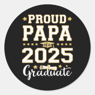 Adesivo Mais velho Graduação Orgulhosa Papa 2025 Formando 