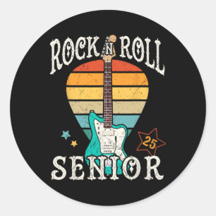 Adesivo Mais velho Rock N Roll 25 Vintage Legal Formando 2