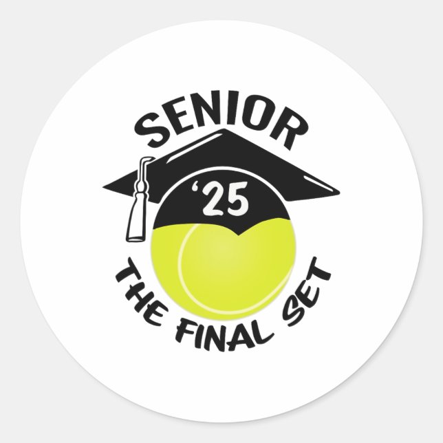 Adesivo Mais velho tênis 2025 Boné de formatura Final (Frente)