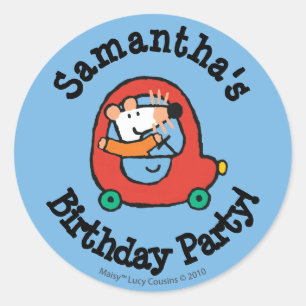 Adesivo Maisy conduz um carro vermelho bonito