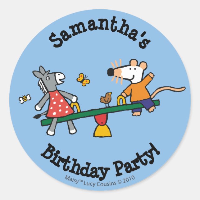 Adesivo Maisy e Dotty Seesaw no Playground (Frente)