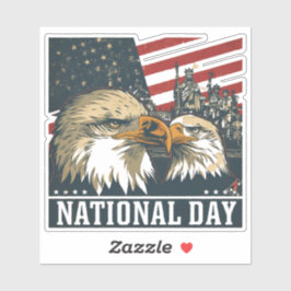 Adesivo Majestic National Day Eagle Flag Patriot Decal