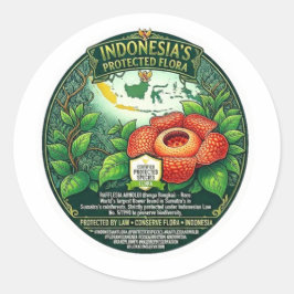 Adesivo Majestosa Arte Rafflesia Arnoldii - Rara Indonésia