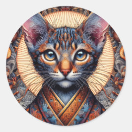 Adesivo Majestoso felino fantástico ornamentado mítico