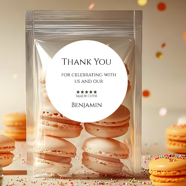 Adesivo Major Cutie Birthday Sticker Kids Party  (Criador carregado)