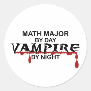 Adesivo Major de matemática vampiro em a noite