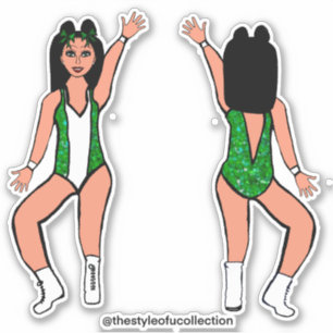 Adesivo Majorette / Dançarina Stickers Green Spark #2