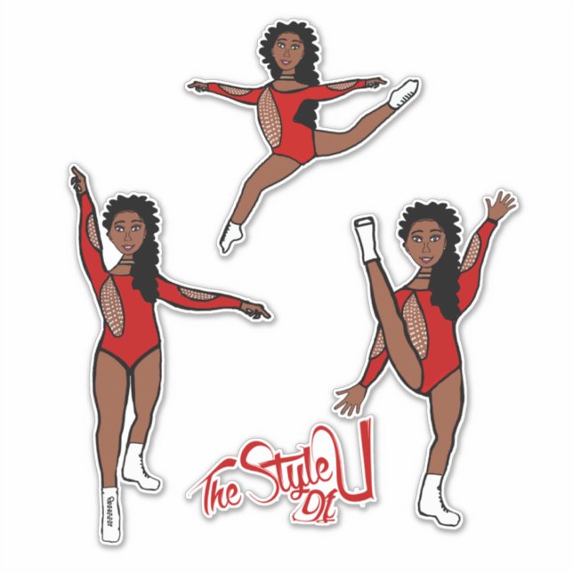 Adesivo Majorette / Dançarino Tripose Vermelho (Frente)