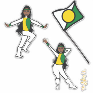 Adesivo Majorette / Dancer/ Cheer / Flag Stickers WYG A