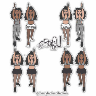 Adesivo Majorette / Dançer Quick Change Stickers Blackx2