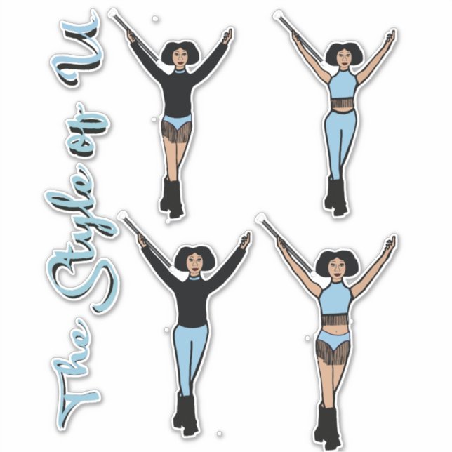 Adesivo Majorette / Dancer Quick Change Stickers Fringe B (Frente)