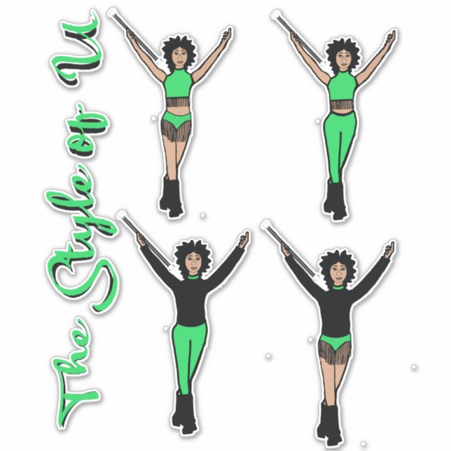 Adesivo Majorette / Dancer Quick Change Stickers Fringe L (Frente)