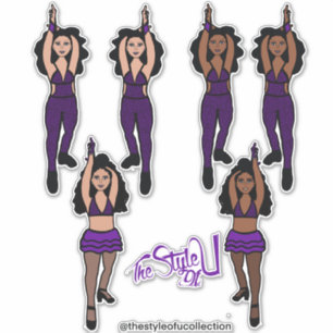 Adesivo Majorette / Dancer Quick Change Stickers Roxo x2