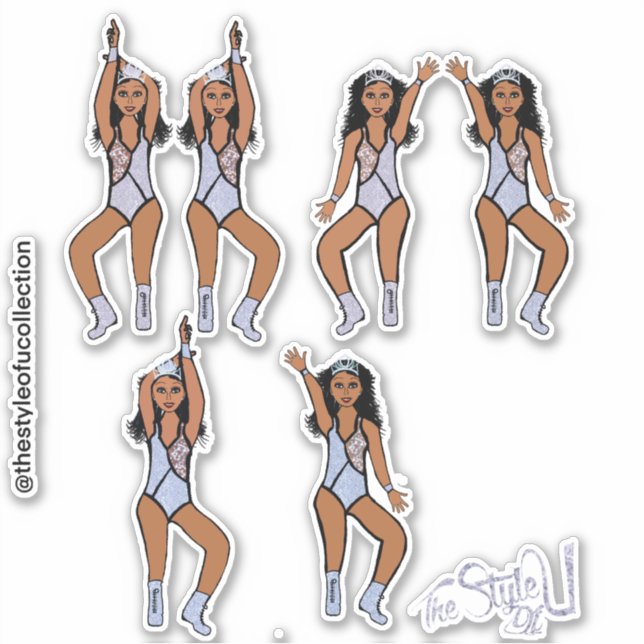 Adesivo Majorette / Dancer Stickers Diamond Crown #2 (Frente)