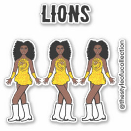 Adesivo Majorette / Dancer Stickers Dourado Lion A