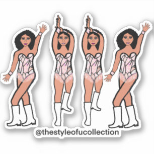 Adesivo Majorette / Dancer Stickers Iridescente Fringe #2