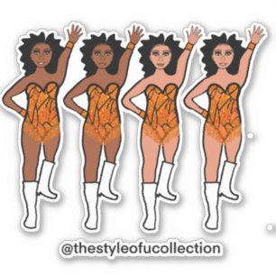 Adesivo Majorette / Dancer Stickers Laranja