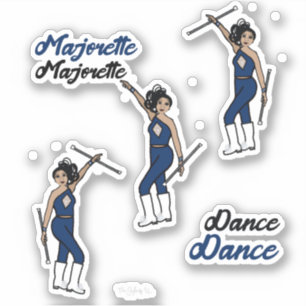 Adesivo Majorette / Dancer Stickers Marinho Diamond 2