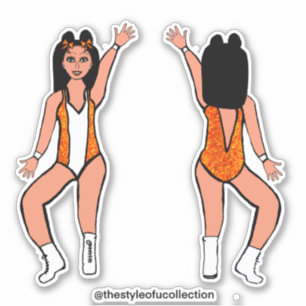 Adesivo Majorette / Dancer Stickers Orange Spark #2