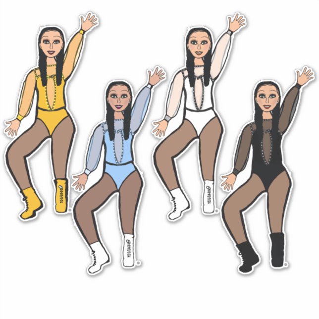 Adesivo Majorette / Dancer Sticker's Satin Sheer YBWB #2 (Frente)